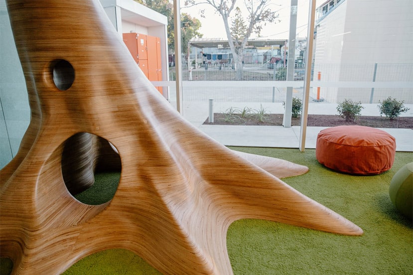 plywood tree design where children can play